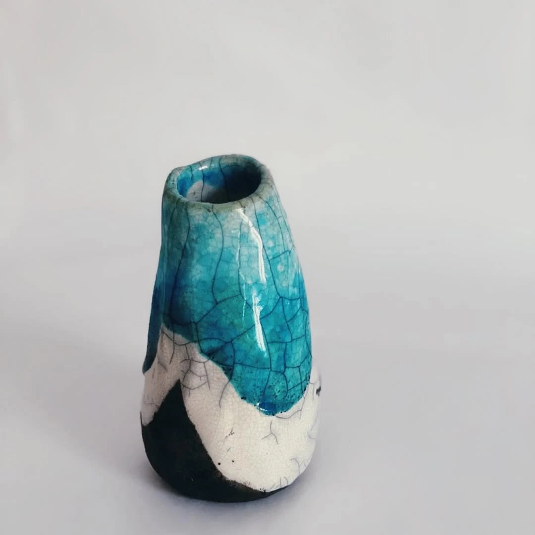 Ваза Раку. Глина · Глазурь · Раку, 2021